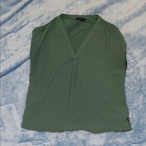 Banana Republic Green V-Neck Women's Blouse